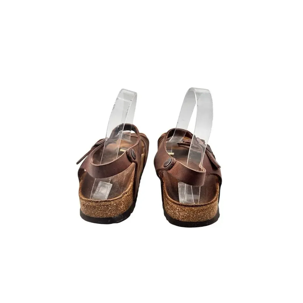 Unique Birkenstock Brown Strappy Leather Sandals